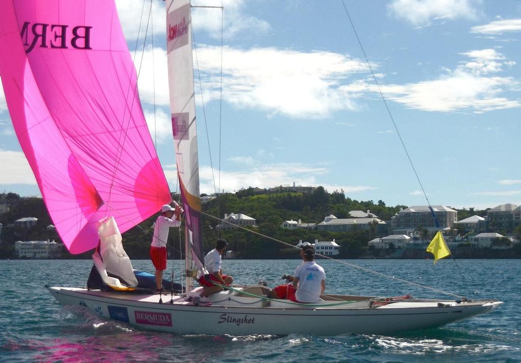 Sir Ben Ainslie defeated Bjorn Hansen in racing in the Quarter Final stage of the Argo Group Gold Cup at the Royal Bermuda Yacht  © Talbot Wilson